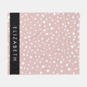 Roze Dalmatische Vlekken, Dalmatische Stippen, Jou Fleece Deken (Voorkant (Horizontaal))