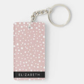 Roze Dalmatische Vlekken, Dalmatische Stippen, Jou Sleutelhanger (achterkant)