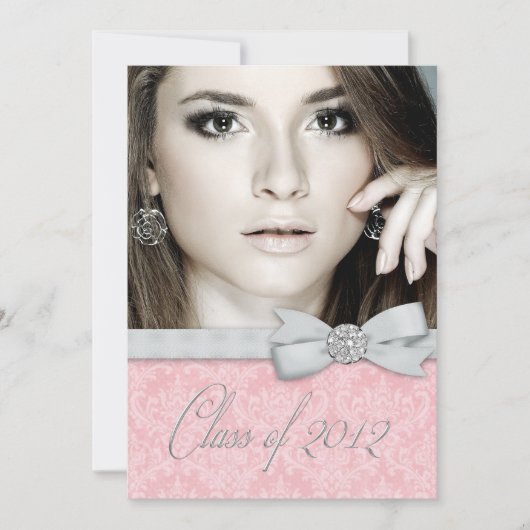 Roze Damascus Fotodiploma Aankondigingen (Voorkant)