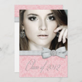 Roze Damascus Fotodiploma Aankondigingen (Voorkant / Achterkant)