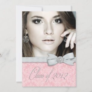 Roze Damascus Fotodiploma Aankondigingen