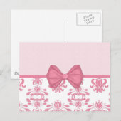 Roze Damask (17) Briefkaart (Voorkant / Achterkant)