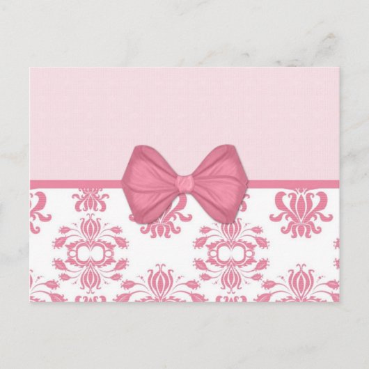Roze Damask (17) Briefkaart (Voorkant)