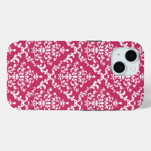 Roze Damask #1 in VictoriaShaylee Case-Mate iPhone Case (Achterkant (horizontaal))