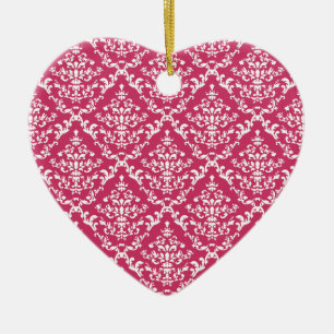 Roze Damask #1 @ VictoriaShaylee Keramisch Ornament