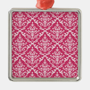 Roze Damask #1 @ VictoriaShaylee Metalen Ornament
