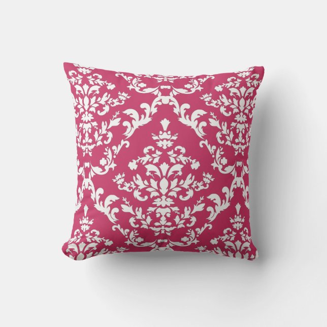 Roze Damask #3 @ VictoriaShaylee Kussen (Voorkant)
