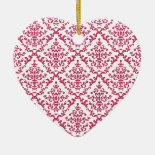 Roze Damask #4 @ VictoriaShaylee Keramisch Ornament