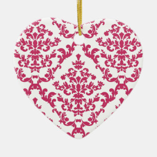 Roze Damask #6 @ VictoriaShaylee Keramisch Ornament