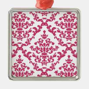 Roze Damask #6 @ VictoriaShaylee Metalen Ornament