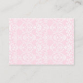 Roze Damask Afro-Amerikaans Baby shower Raffle Informatiekaartje (Achterkant)