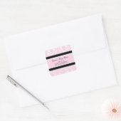 Roze Damask Baby shower Favor Stickers (Envelop)