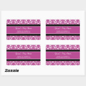 Roze Damask Baby shower Favor Stickers (Vel)