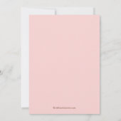 Roze Damask Baptism Invitation Kaart (Achterkant)