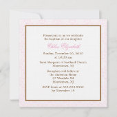 Roze Damask Baptisme-uitvindingen Kaart (Voorkant)