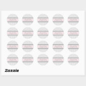 Roze Damask Bewaar de Date Envelope Seal Ronde Sticker (Vel)