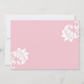 Roze Damask bewaart de Kaart Datum (Achterkant)