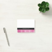Roze Damask Black Gepersonaliseerde Post-it® notes (Kantoor)