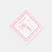 Roze Damask Blonde Baby shower Servet (Hoek)