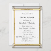 Roze Damask Bridal Shower Invitation Kaart (Voorkant)