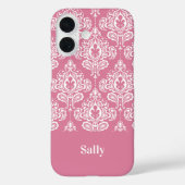 Roze Damask Case-Mate iPhone Case (Achterkant)