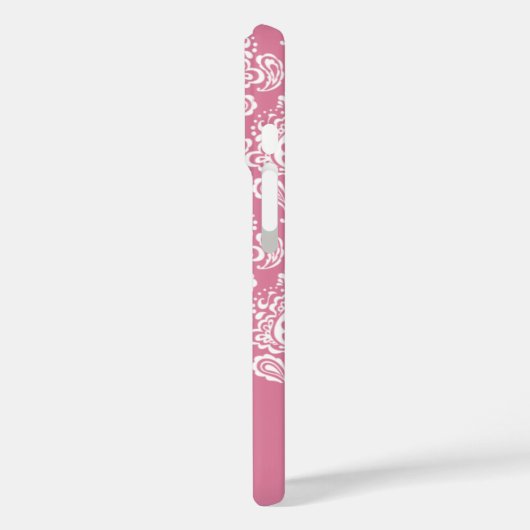 Roze Damask Case-Mate iPhone Case (Achterkant / Links)