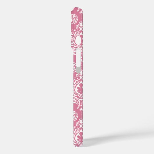 Roze Damask Case-Mate iPhone Case (Achterkant / Links)