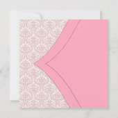 Roze Damask Cross Meisje Doop Doop Doop Kaart (Achterkant)