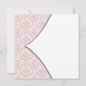 Roze Damask Cross Meisjes Doop Doop Doop Kaart (Achterkant)
