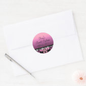Roze Damask & Diamond Sweet 16 Sticker (Envelop)