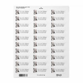 Roze Damask Eiffeltoren Etiket (Full Sheet)
