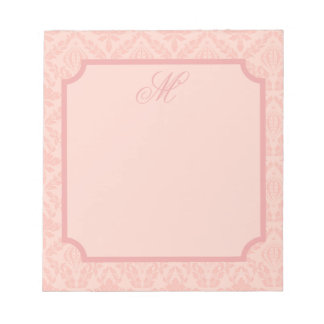 Roze Damask Elegant Bloemrijke Klassieke Vintage Notitieblok