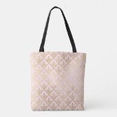 Roze Damask Elegant Monogram Tas (Achterkant)