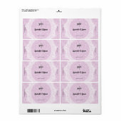 Roze Damask en Lace Soap Bar Etiket (Full Sheet)
