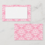  roze Damask Escort Place Card Plaatskaartje (Voorkant / Achterkant)