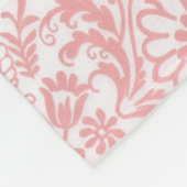Roze Damask Fleece Deken (Hoek)
