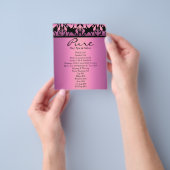 Roze Damask Flyer (Hand)