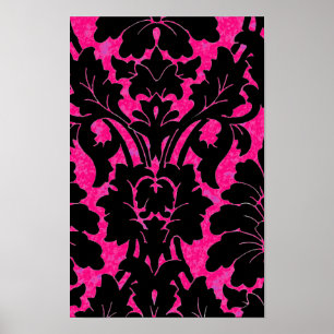Roze Damask ~ Gift Wrapping Paper 16,50x10,68 Poster