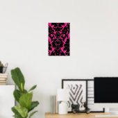 Roze Damask ~ Gift Wrapping Paper 16,50x10,68 Poster (Thuiskantoor)