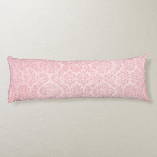 Roze Damask Glam Lichaamskussen (Achterkant)