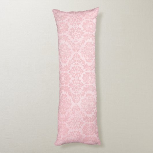 Roze Damask Glam Lichaamskussen (Achterkant (Verticaal))