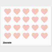 Roze Damask Hart Sticker (Vel)
