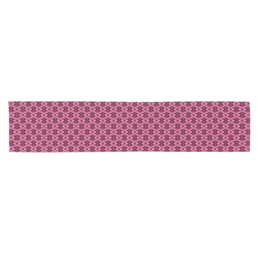 Roze Damask Hearts Korte Tafelloper (Horizontaal)