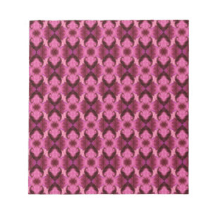 Roze Damask Hearts Notitieblok