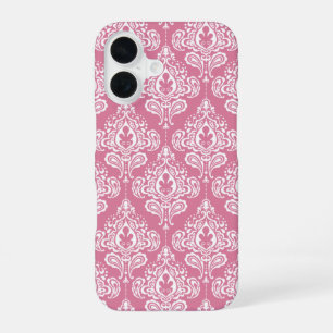 Roze Damask iPhone 16 Hoesje