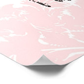 Roze Damask Kroonluchter Muur Kunstprint Poster (Hoek)