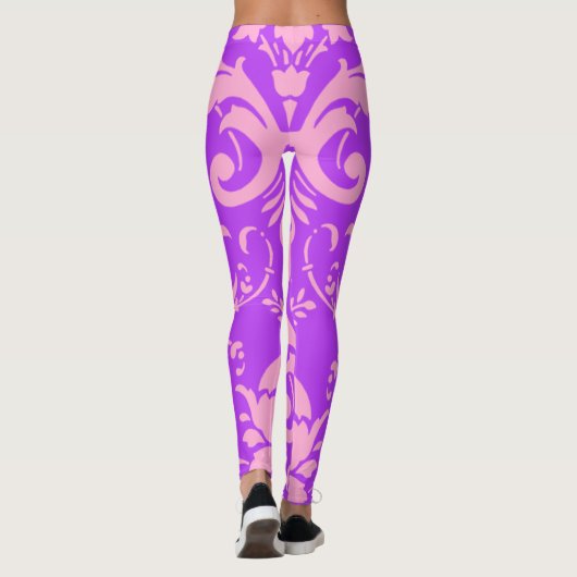 Roze Damask Leggings (Achterkant)
