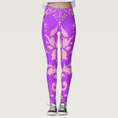 Roze Damask Leggings (Voorkant)
