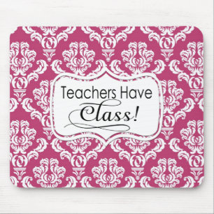 Roze Damask, leraren hebben klasse Muismat
