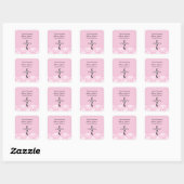 Roze Damask Meisjes Communie sticker (Vel)